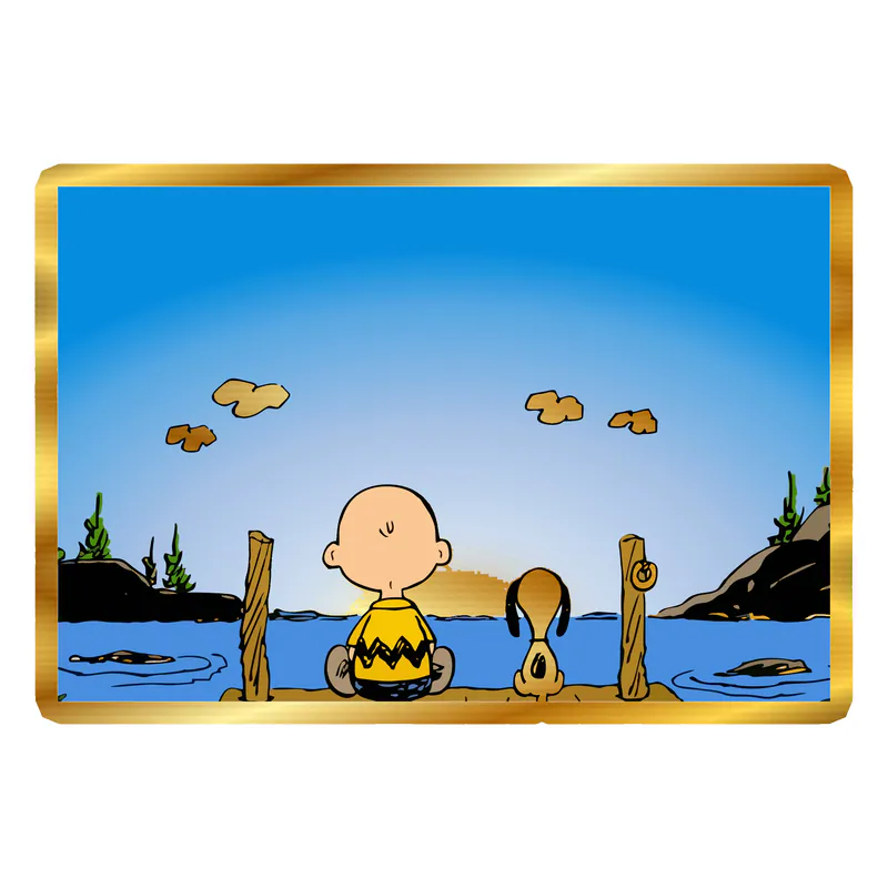 Snoopy - Gold Chrome Vinyl Decal