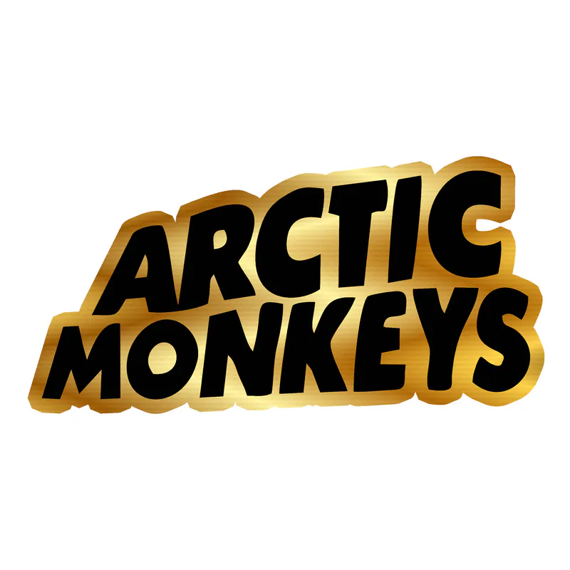 Arctic Monkeys Gold Chrome Vinyl Decal - Custom Size