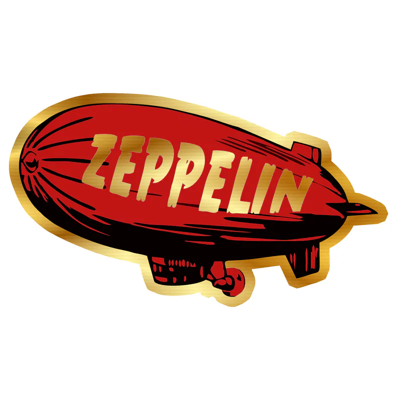 Led Zeppelin Gold Chrome Vinyl Decal - Custom Size