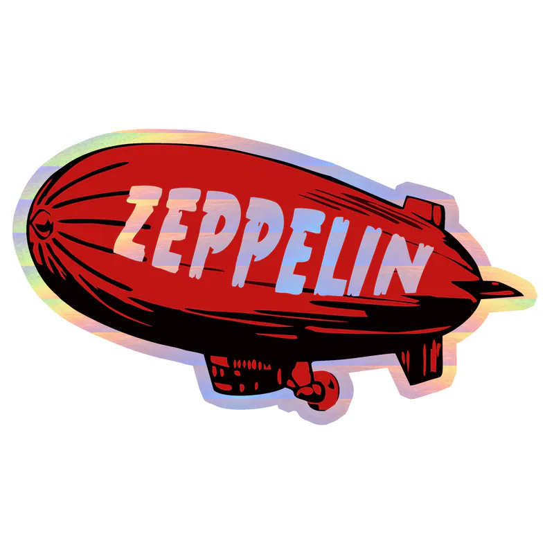 Led Zeppelin Holographic Vinyl Decal - Custom Size