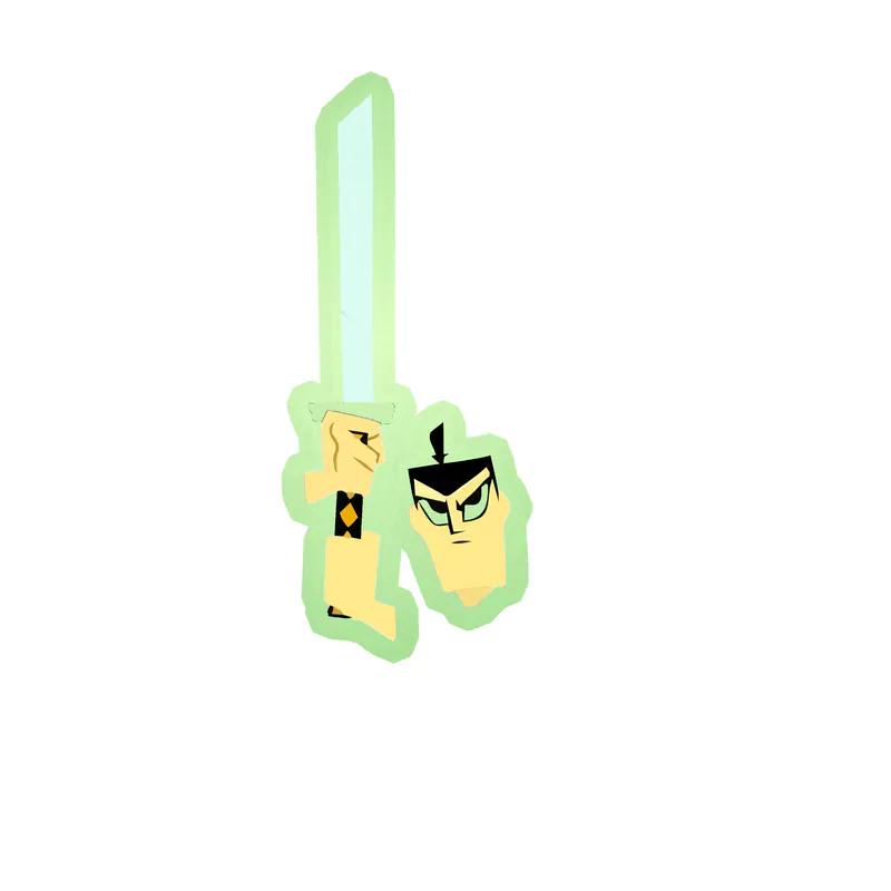 Samurai Jack Glow in the Dark Vinyl Decal - Custom Size