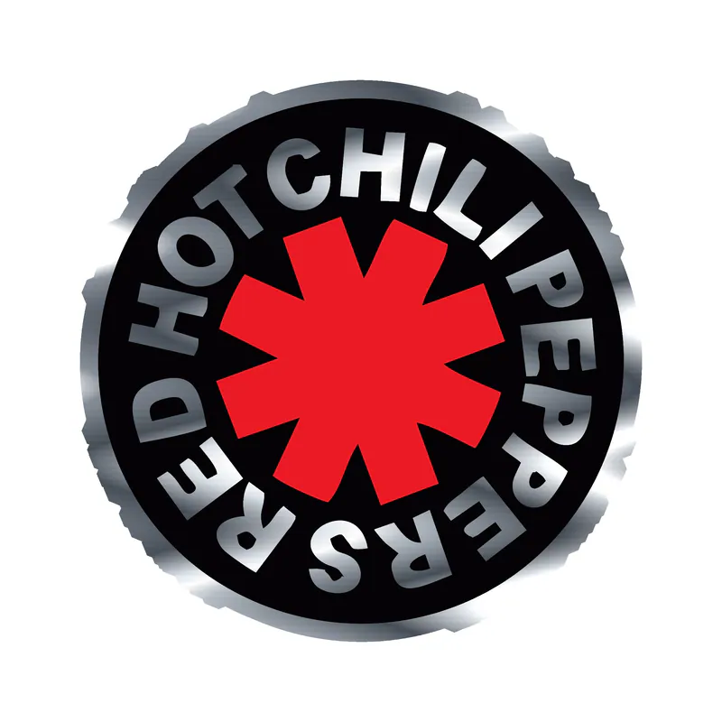 Red Hot Chili Peppers Silver Chrome Vinyl Decal - Custom Size