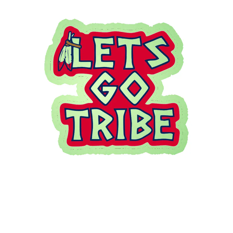 Cleveland Indians - Let's Go Tribe - Glow in the Dark Vinyl Sticker - Custom Size