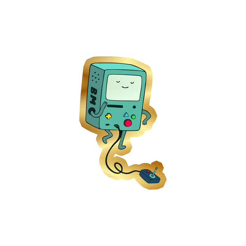 Adventure Time Snail Gold Chrome Vinyl Decal - Custom Size