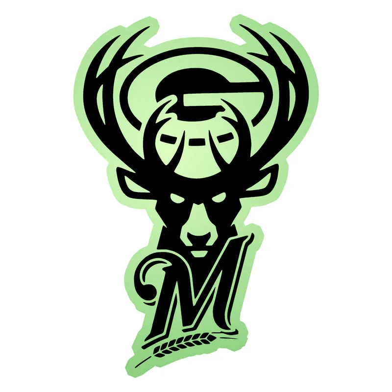 Wisconsin Sport Teams - Black and White Glow in the Dark Vinyl Sticker