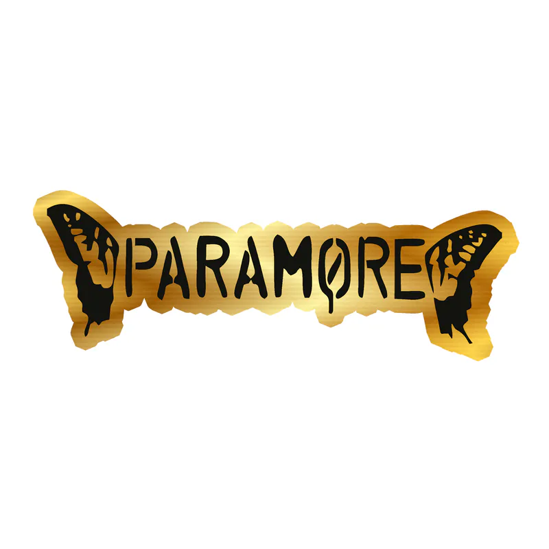Paramore Gold Chrome Vinyl Decal - Custom Size
