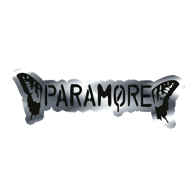 Paramore Silver Chrome Vinyl Decal - Custom Size