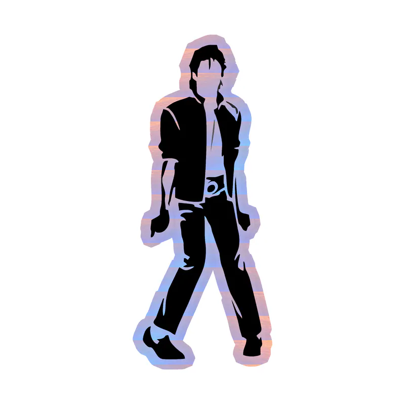 Michael Jackson Holographic Vinyl Decal - Custom Size