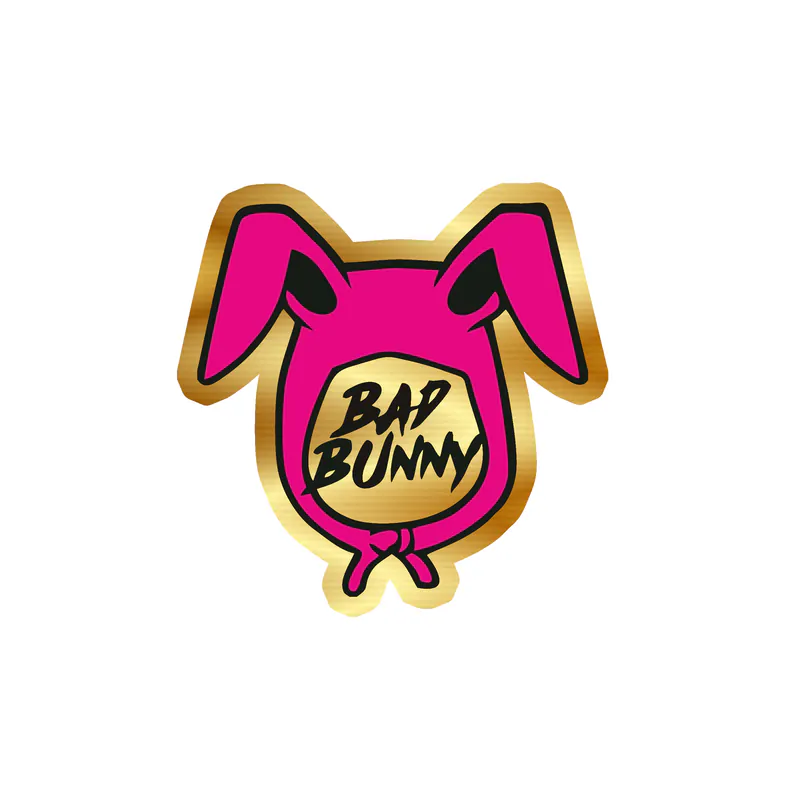 Bad Bunny Gold Chrome Vinyl Decal