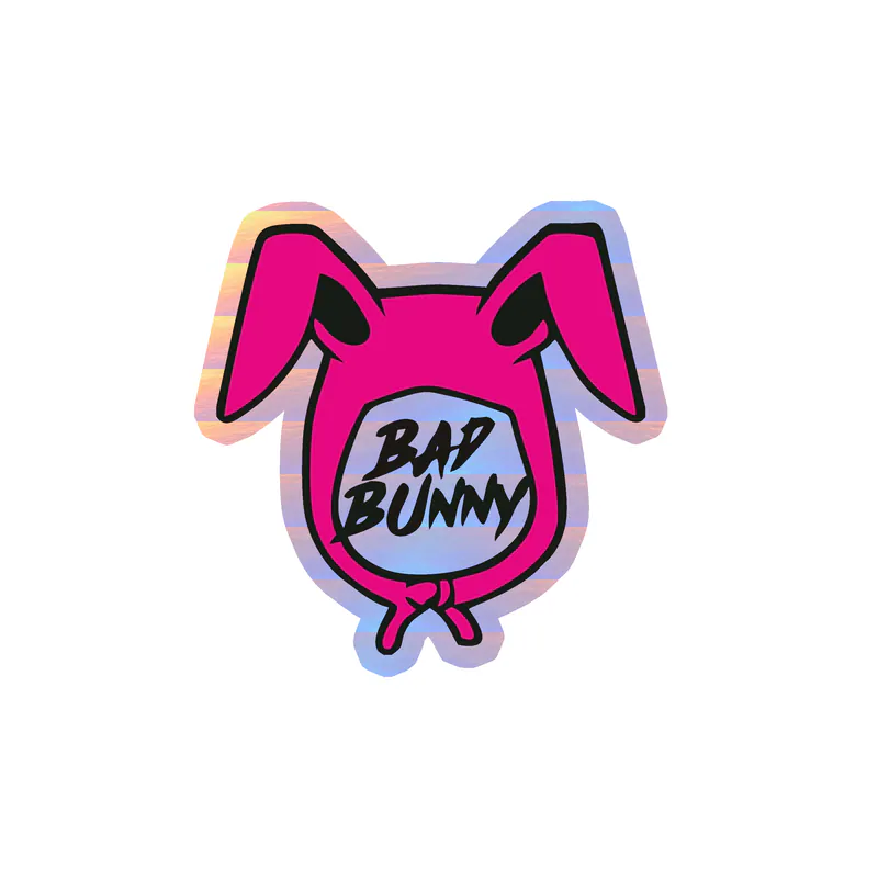 Bad Bunny Holographic Vinyl Decal