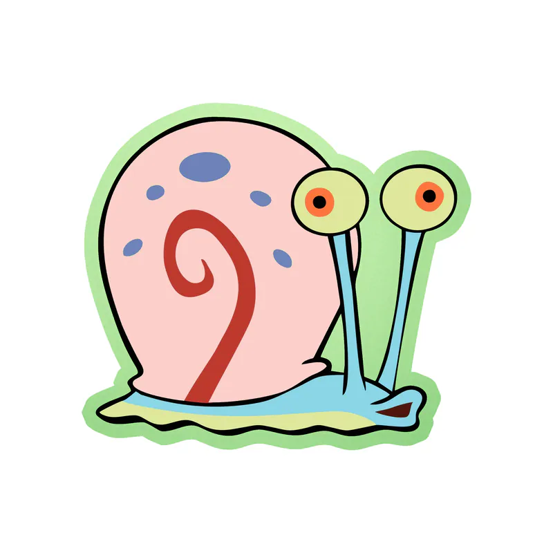 Spongebob - Gary- Glow in the Dark Vinyl Decal - Custom Size