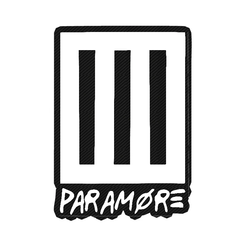 Paramore Carbon Fiber Vinyl Decal - Custom Size