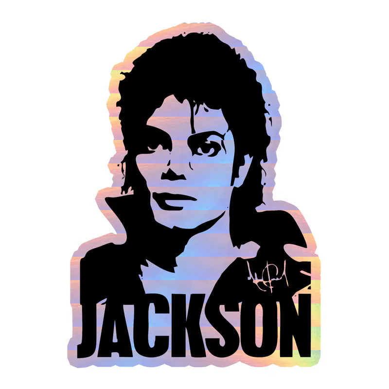 Michael Jackson Holographic Vinyl Decal - Custom Size