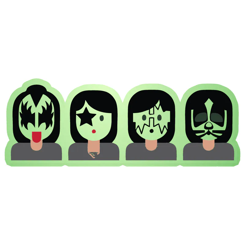 KISS Glow in the Dark Vinyl Decal - Custom Size