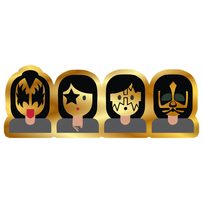 KISS Gold Chrome Vinyl Decal - Custom Size