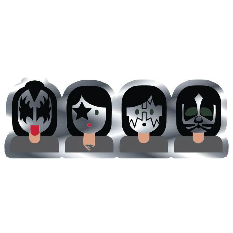 KISS Silver Chrome Vinyl Decal - Custom Size