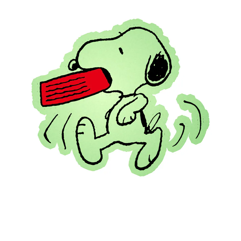 Snoopy - Snoopy Food Bowl - Glow in the Dark Vinyl Decal