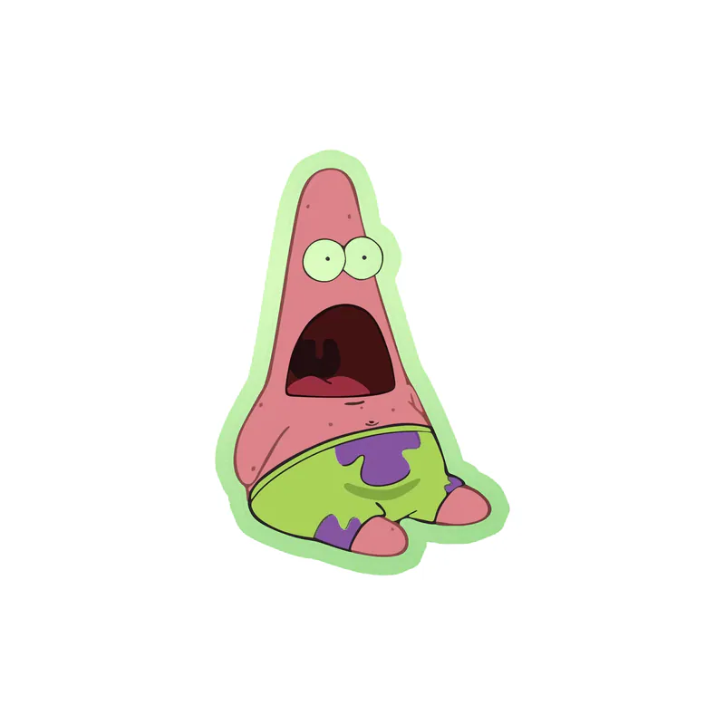 Spongebob - Patrick - Glow in the Dark Vinyl Decal - Custom Size