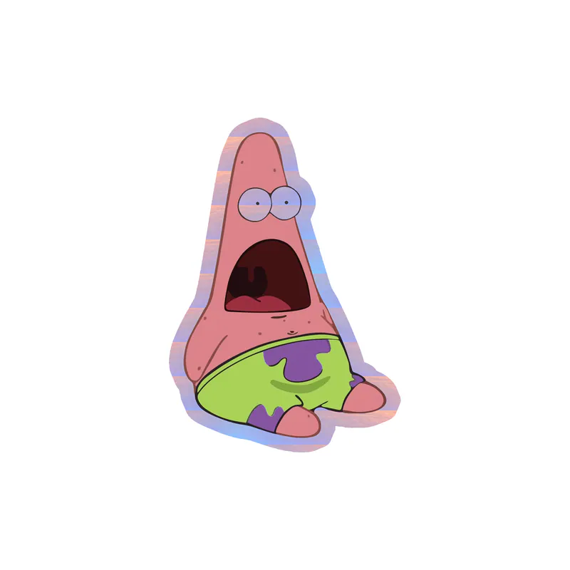 Spongebob - Patrick - Holographic Vinyl Decal - Custom Size
