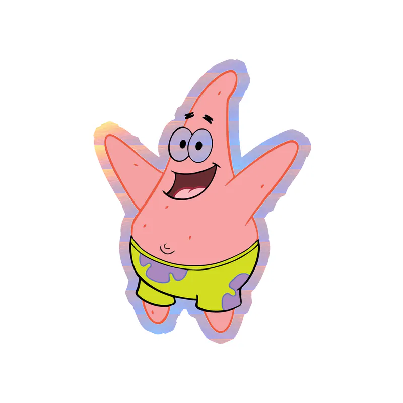 Spongebob - Patrick - Holographic Vinyl Decal - Custom Size