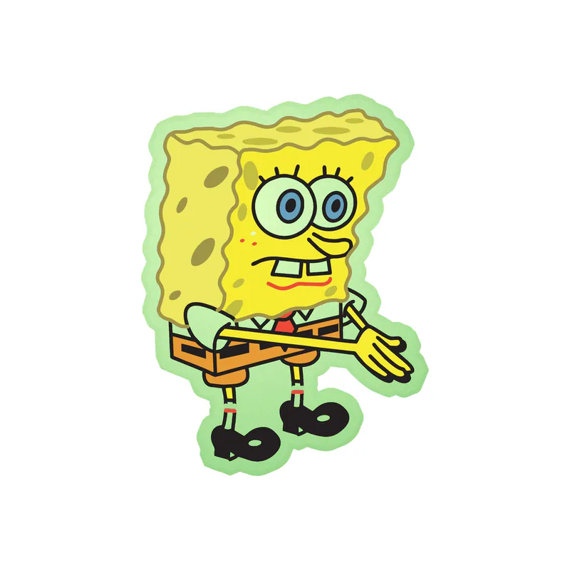 Spongebob - Glow in the Dark Vinyl Decal - Custom Size