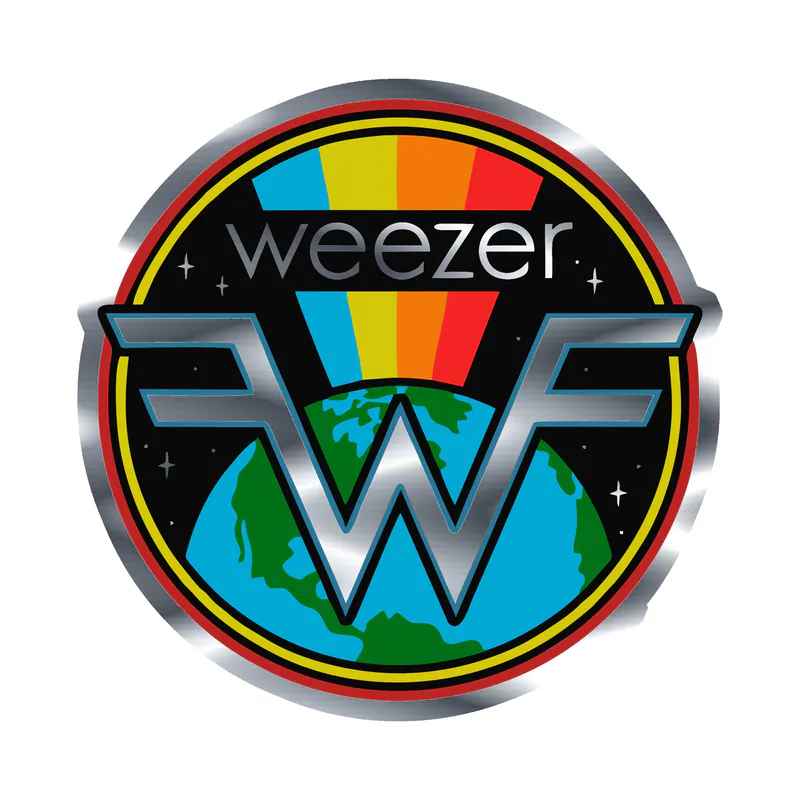 Weezer Silver Chrome Vinyl Decal - Custom Size