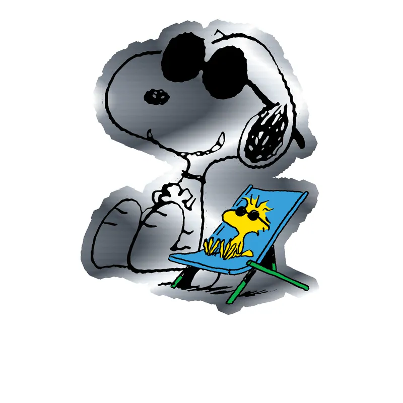 Snoopy Silver Chrome Vinyl Decal