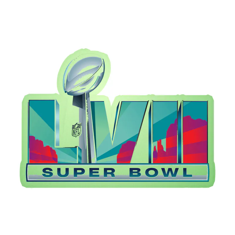 Superbowl 2023- Glow in the Dark Vinyl Sticker - Custom Size