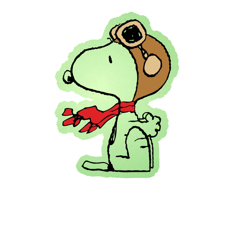 Snoopy Glow in the Dark Vinyl Decal