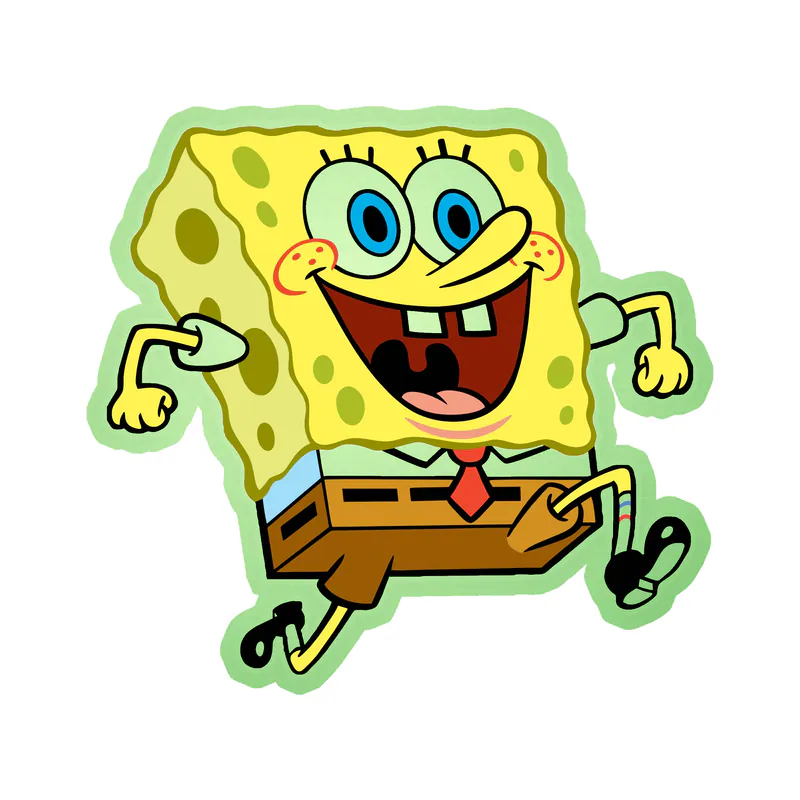 Spongebob - Glow in the Dark Vinyl Decal - Custom Size