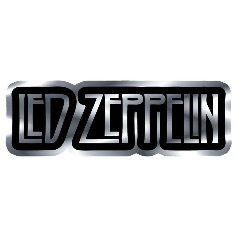 Led Zeppelin Silver Chrome Vinyl Decal - Custom Size