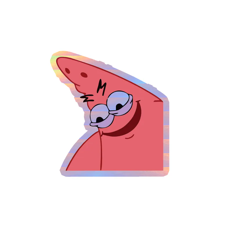 Spongebob - Patrick - Holographic Vinyl Decal - Custom Size