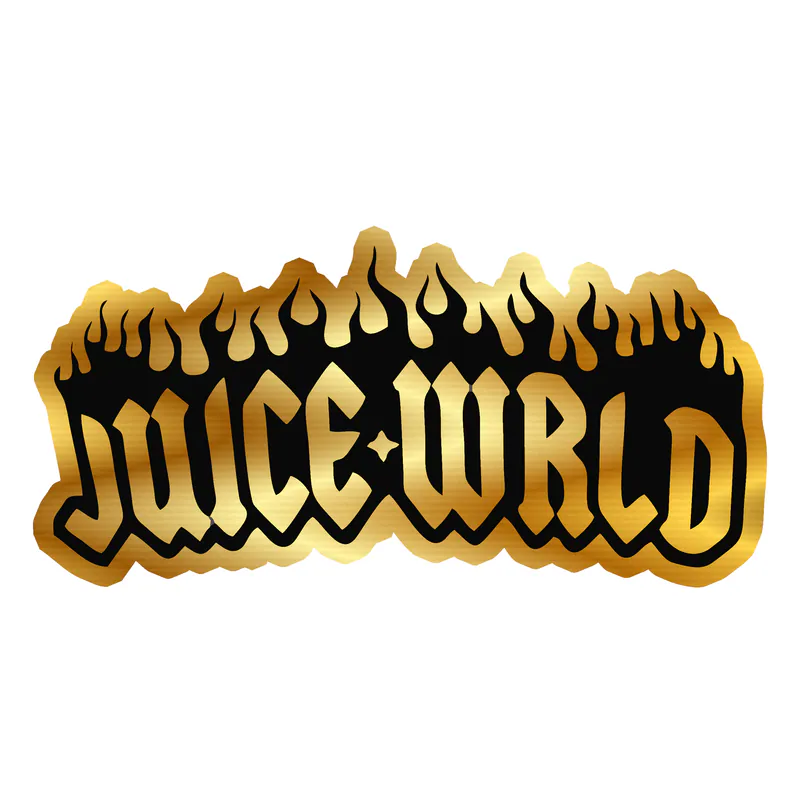 Juice Wrld Gold Chrome Vinyl Decal - Custom Size