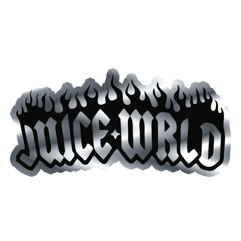 Juice Wrld Silver Chrome Vinyl Decal - Custom Size