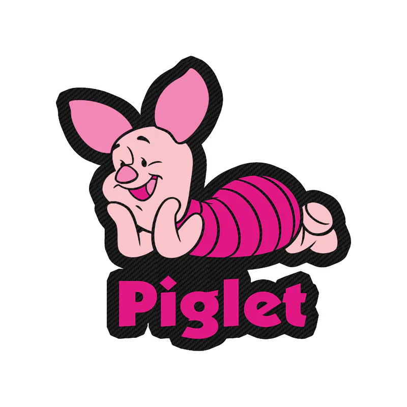 Winnie the Pooh Carbon Fiber Vinyl Sticker - Custom Size