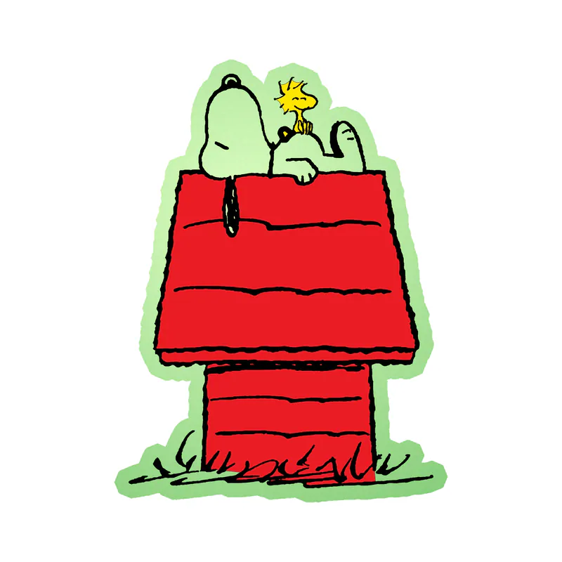 Snoopy and Woodstock Glow in the Dark Vinyl Decal