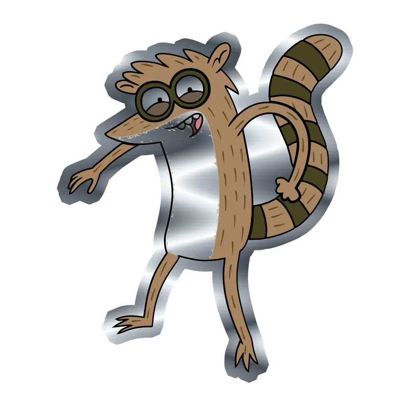 Rigby Silver Chrome Vinyl Decal - Custom Size