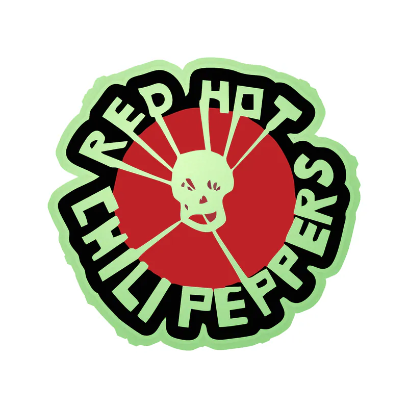 Red Hot Chili Peppers Glow in the Dark Vinyl Decal - Custom Size