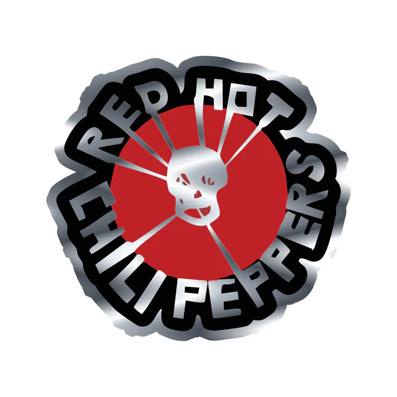 Red Hot Chili Peppers Silver Chrome Vinyl Decal - Custom Size