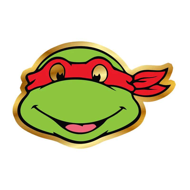 Teenage Mutant Ninja Turtles Gold Chrome Vinyl Decal