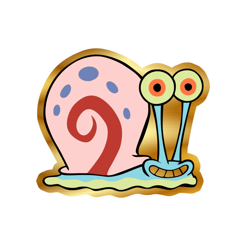 Spongebob - Gold Chrome Vinyl Decal - Custom Size