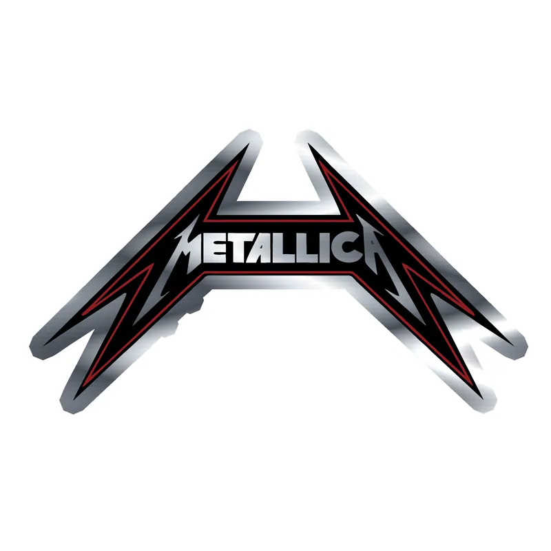 Metallica Silver Chrome Vinyl Decal - Custom Size