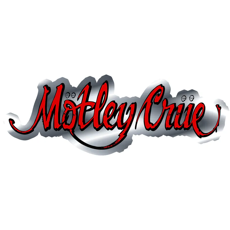 Motley Crue Silver Chrome Vinyl Decal - Custom Size