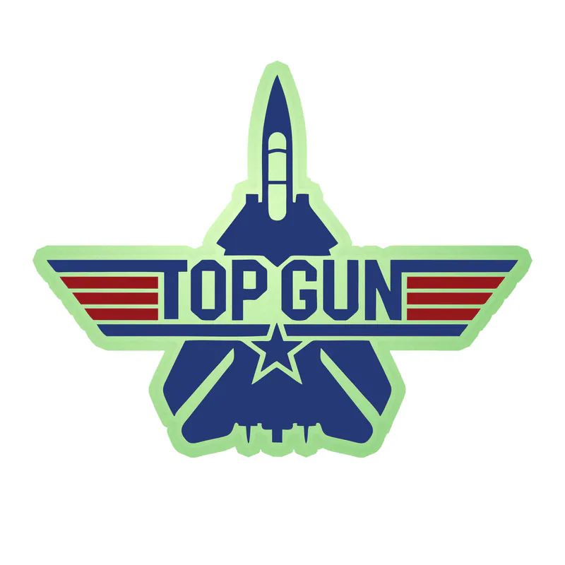 Top Gun Glow in the Dark Vinyl Decal - Custom Size