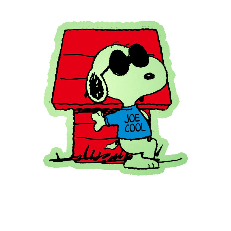 Snoopy - Joe Cool - Glow in the Dark Vinyl Decal