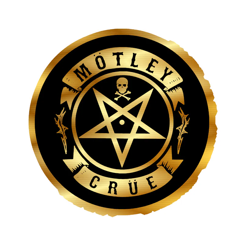 Motley Crue Gold Chrome Vinyl Decal - Custom Size