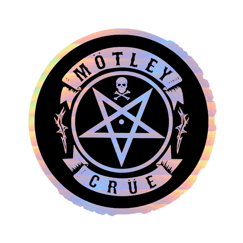 Motley Crue Holographic Vinyl Decal - Custom Size
