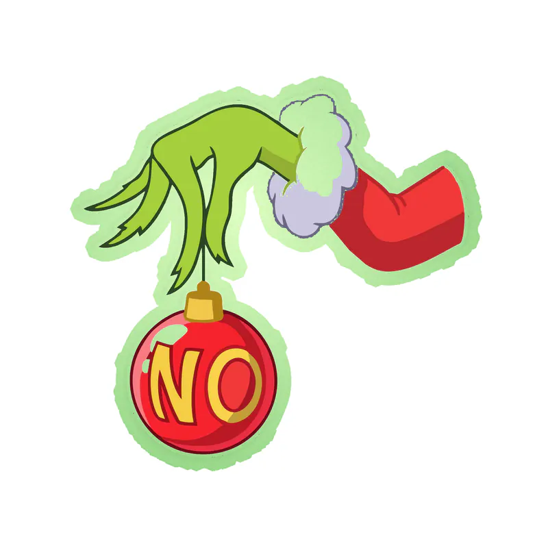 The Grinch - Glow in the Dark Vinyl Decal - Custom Size