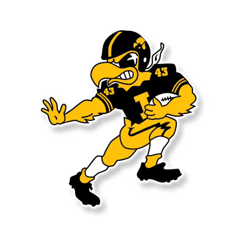 Heisman Herky number 43 - Full Color Vinyl Sticker - Custom Size