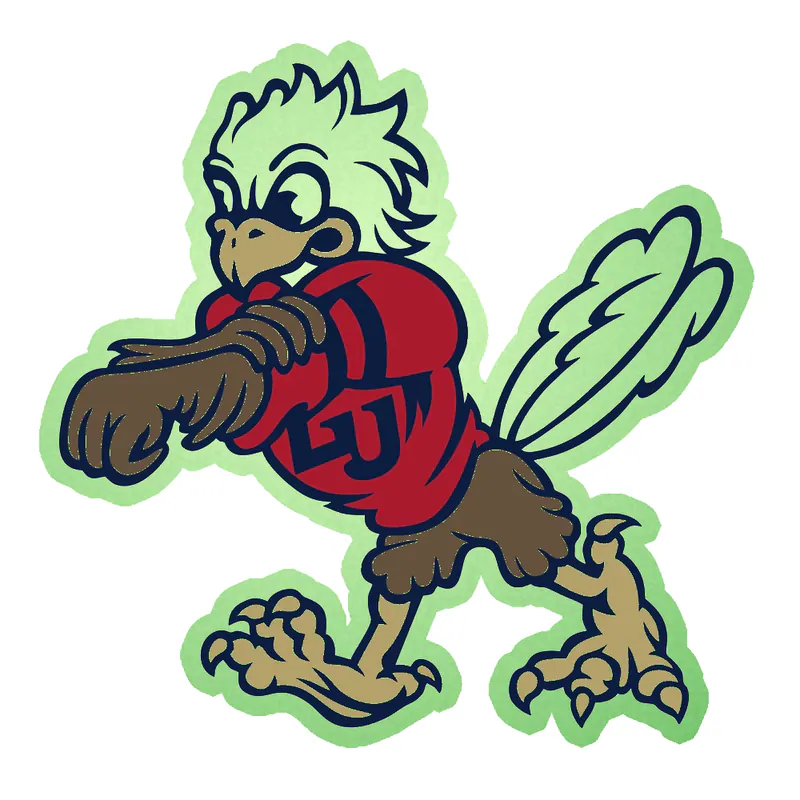 Liberty Flames Sparky The Eagle - Glow in the Dark Vinyl Sticker - Custom Size